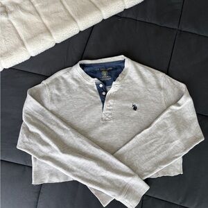 U.S. Polo Assn. Blue and Gray Henley